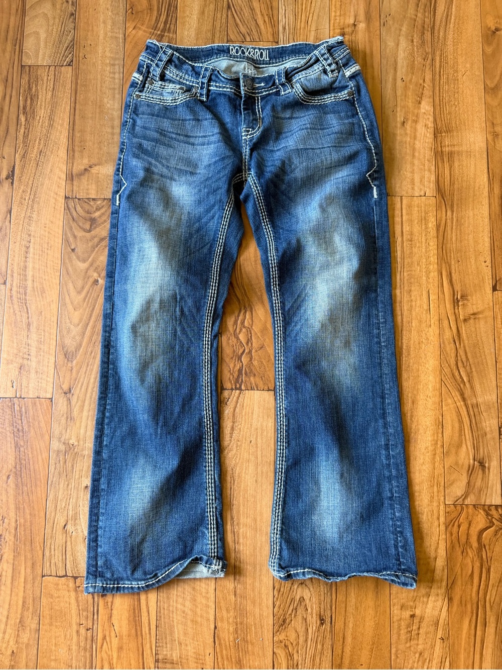Rock&Roll Cowgirl Denim Blue Bootcut Jeans